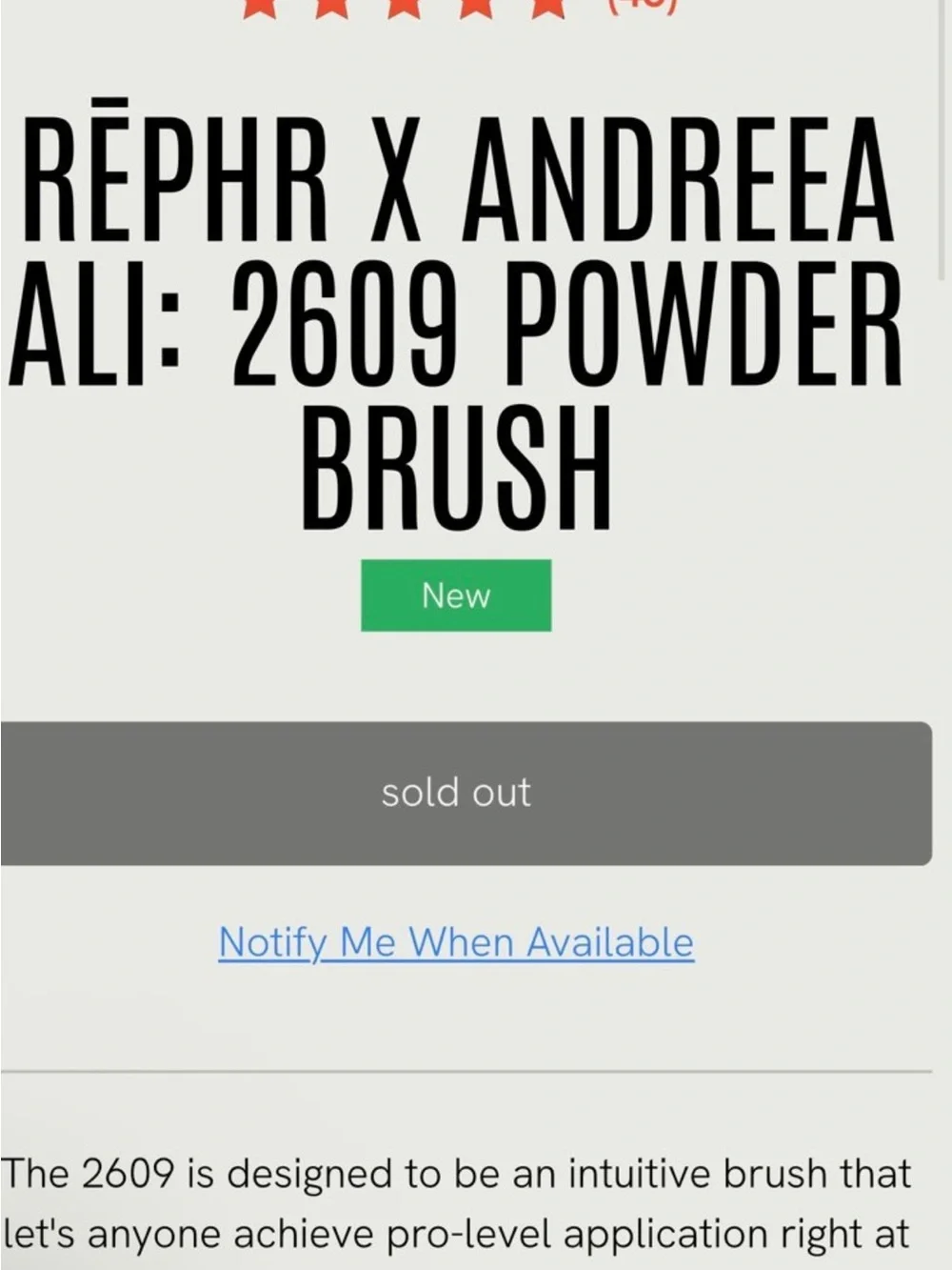 Rephr  Andreea Ali 2609 Powder Brush - Picture 4 of 5